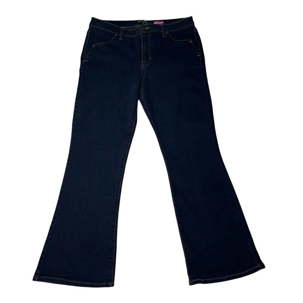 Faith Jeans Women’s Size 14 Dark Wash Flare Leg Stretch Denim Jeans